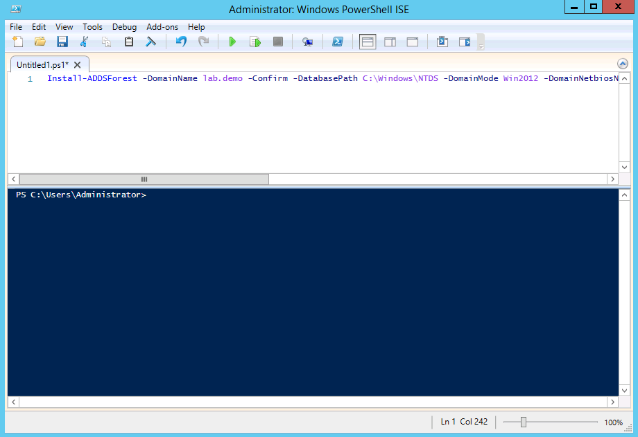 PowerShell: Creating a new Active Directory Forest in Windows Server Technical Preview