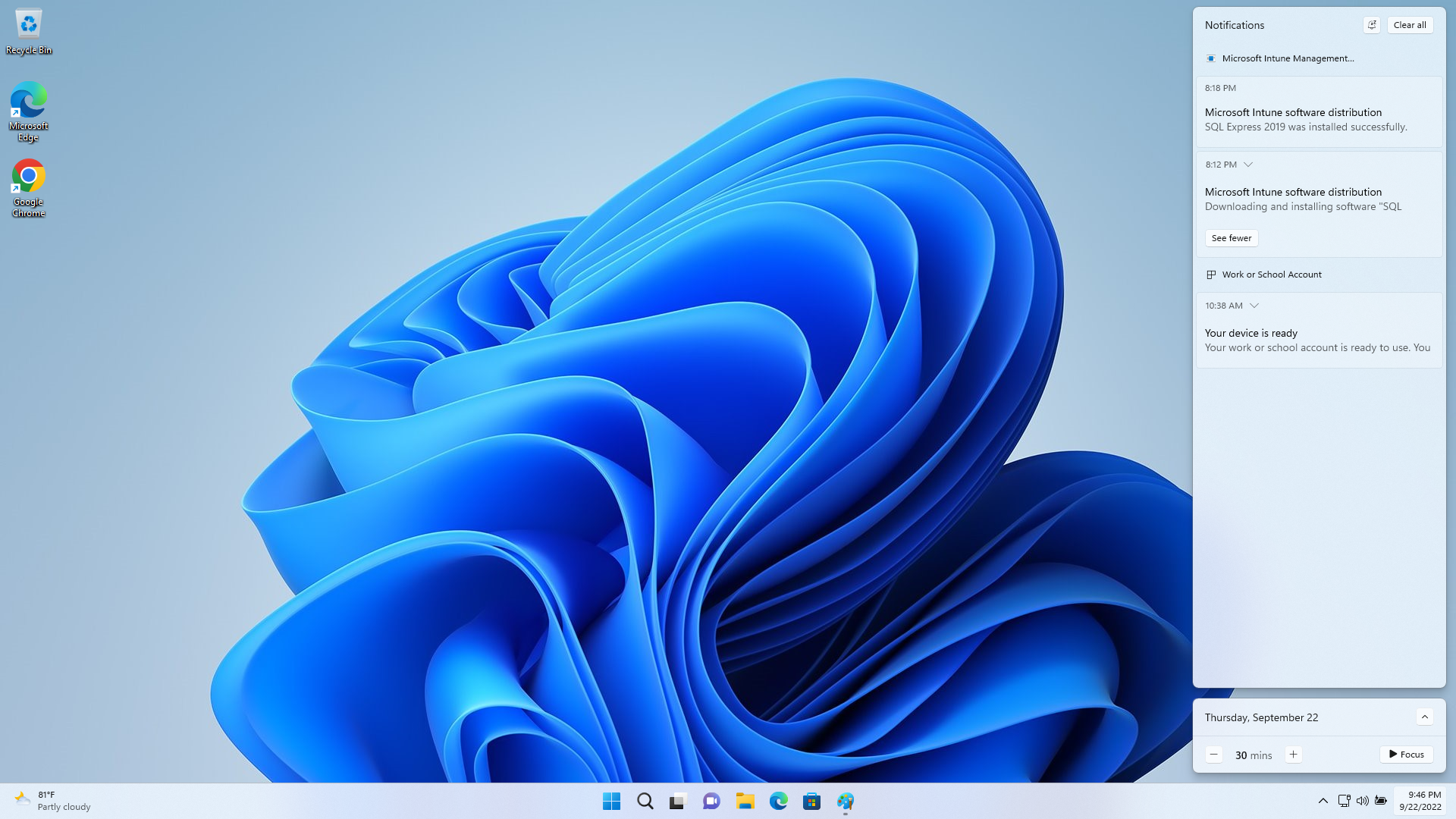 How to install SQL Server 2019 Express from Intune