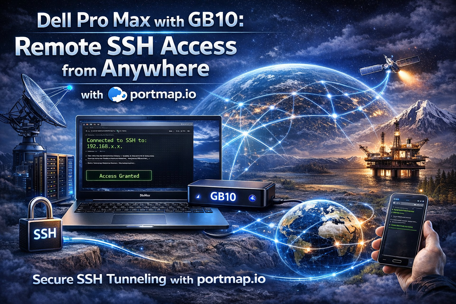 Dell Pro Max with GB10: Remote SSH Access from Anywhere with portmap.io
